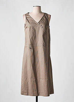 Robe mi-longue sans manche sans manche marron AGATHE & LOUISE femme