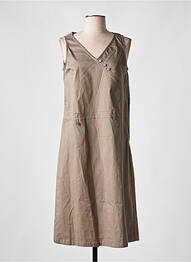 Robe mi-longue sans manche sans manche marron AGATHE & LOUISE femme