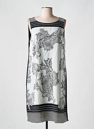 Robe mi-longue imprimé fantaisie sans manche noir TELMAIL femme
