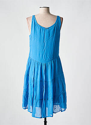 Robe mi-longue sans manche sans manche bleu AGATHE & LOUISE femme