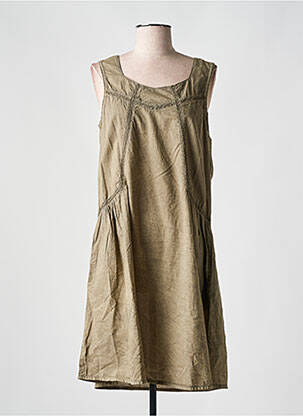 Robe mi-longue sans manche sans manche marron AGATHE & LOUISE femme