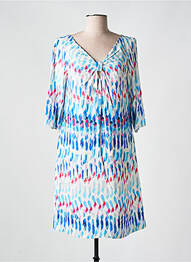 Robe mi-longue manches 3/4 manches 3/4 bleu DIVAS femme