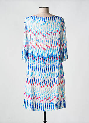 Robe mi-longue manches 3/4 manches 3/4 bleu DIVAS femme