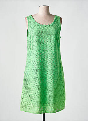 Robe mi-longue sans manche sans manche vert AGATHE & LOUISE femme