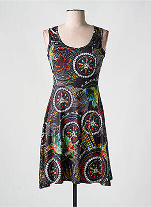 Robe courte sans manche sans manche noir COLINE femme