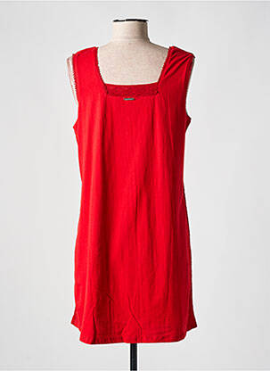 Robe courte sans manche sans manche rouge AGATHE & LOUISE femme