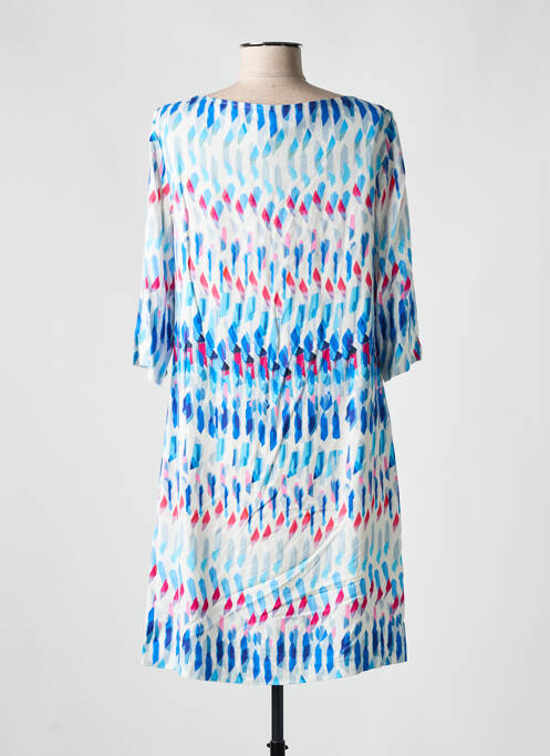 Robe mi-longue manches 3/4 manches 3/4 bleu DIVAS femme