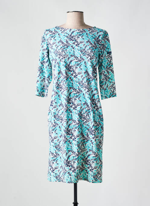 Robe mi-longue manches 3/4 manches 3/4 bleu SAINT JACQUES femme