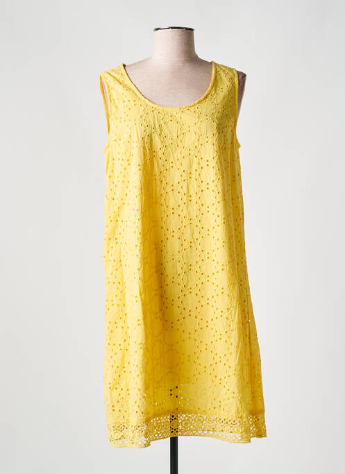 Robe mi-longue jaune AGATHE & LOUISE pour femme