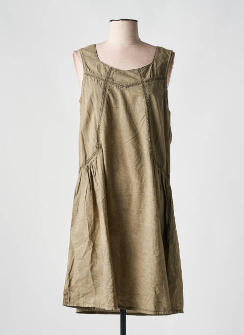 Robe mi-longue marron AGATHE & LOUISE pour femme