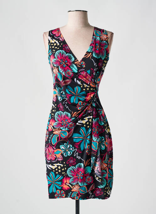 Robe mi-longue noir COLINE pour femme