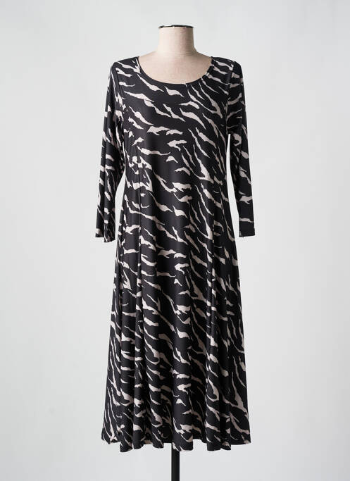 Robe mi-longue noir OLIVER JUNG pour femme