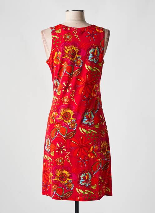 Robe mi-longue rouge COLINE pour femme