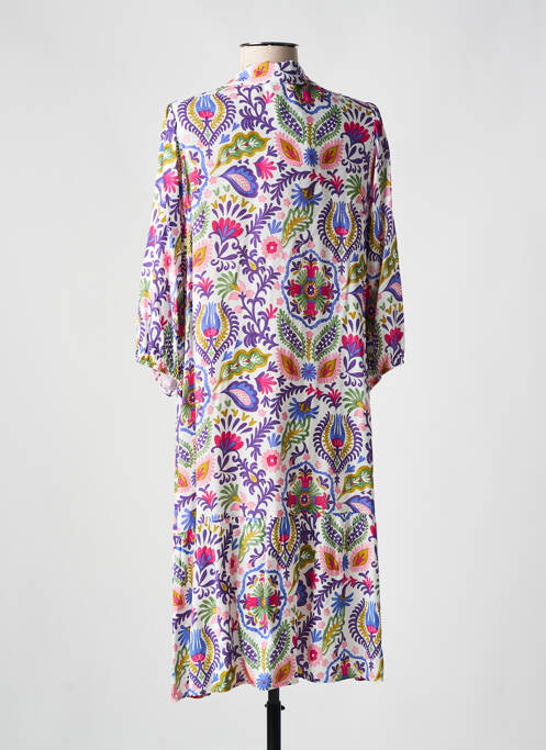 Robe mi-longue violet TINTA pour femme