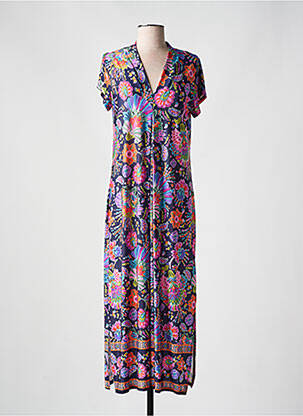 Robe longue manches courtes manches courtes violet TINTA STYLE femme
