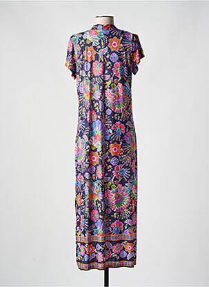 Robe longue manches courtes manches courtes violet TINTA STYLE femme