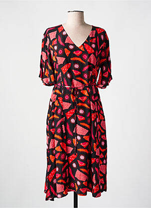 Robe mi-longue manches 3/4 manches 3/4 noir AGATHE & LOUISE femme