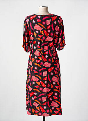 Robe mi-longue manches 3/4 manches 3/4 noir AGATHE & LOUISE femme