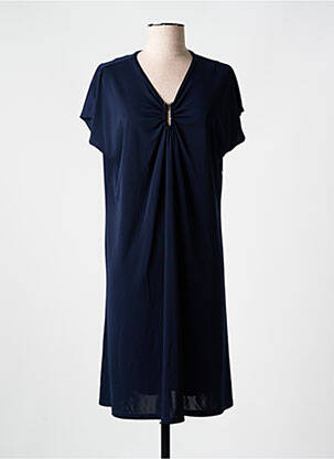 Robe mi-longue manches courtes manches courtes bleu TINTA STYLE femme