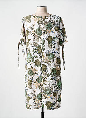 Robe mi-longue imprimé fleurs manches courtes vert BETTY BARCLAY femme
