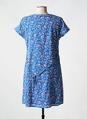 Robe courte manches courtes manches courtes bleu AGATHE & LOUISE femme