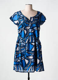 Robe courte manches courtes manches courtes bleu AGATHE & LOUISE femme