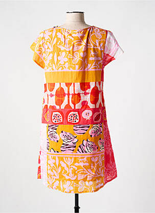 Robe courte coupe évasée manches courtes rose AGATHE & LOUISE femme