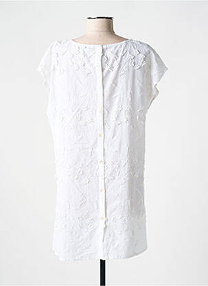 Tunique manches courtes légère et transparente blanc AGATHE & LOUISE femme