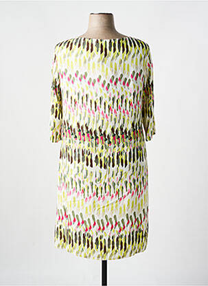 Robe mi-longue manches 3/4 manches 3/4 vert DIVAS femme