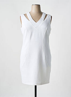 Robe mi-longue sans manche sans manche blanc DIVAS femme