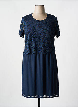 Robe mi-longue bleu GUY DUBOUIS pour femme