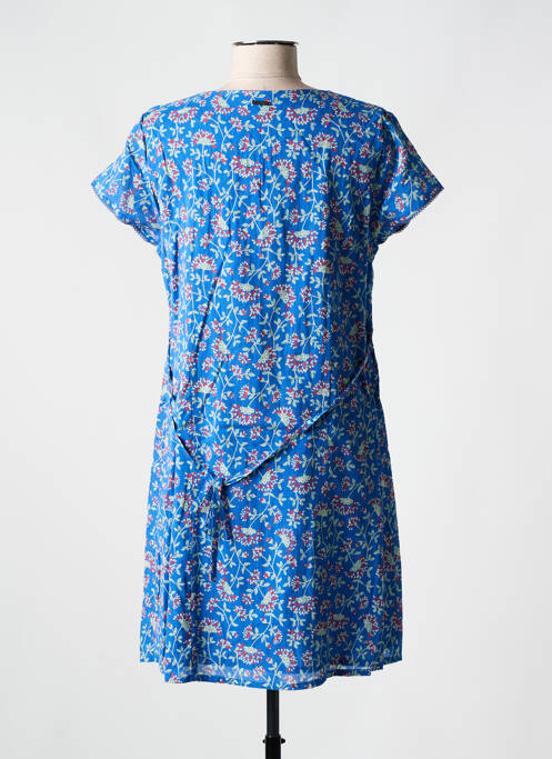 Robe courte manches courtes manches courtes bleu AGATHE & LOUISE femme