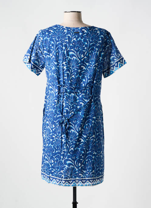 Robe courte manches courtes manches courtes bleu AGATHE & LOUISE femme