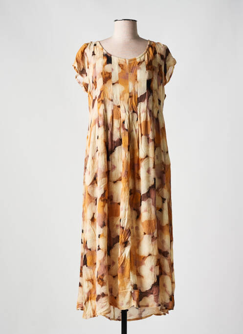 Robe mi-longue beige AGATHE & LOUISE pour femme