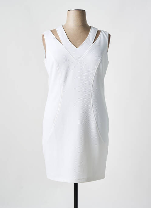 Robe mi-longue blanc DIVAS pour femme