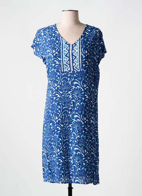 Robe mi-longue bleu AGATHE & LOUISE pour femme