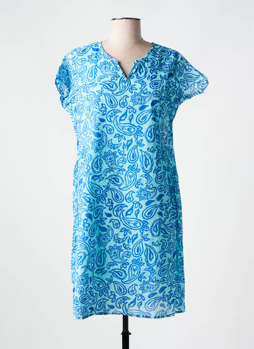Robe mi-longue bleu AGATHE & LOUISE pour femme