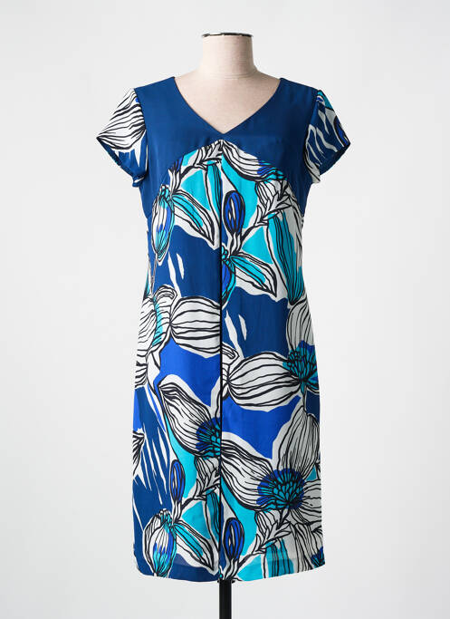 Robe mi-longue bleu ANDAMIO pour femme