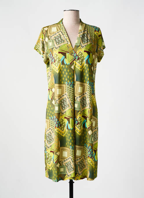 Robe mi-longue jaune TINTA STYLE pour femme