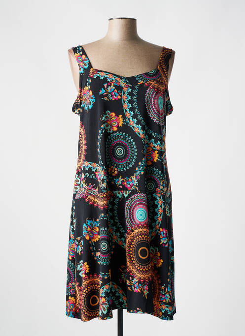 Robe mi-longue noir COLINE pour femme