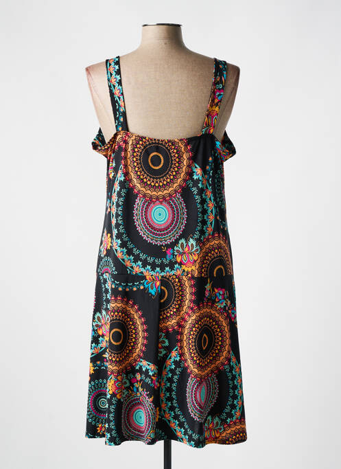 Robe mi-longue noir COLINE pour femme