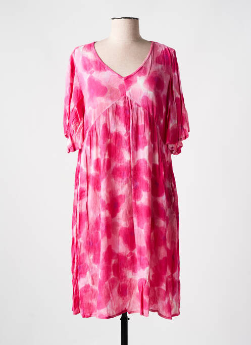 Robe mi-longue rose AGATHE & LOUISE pour femme