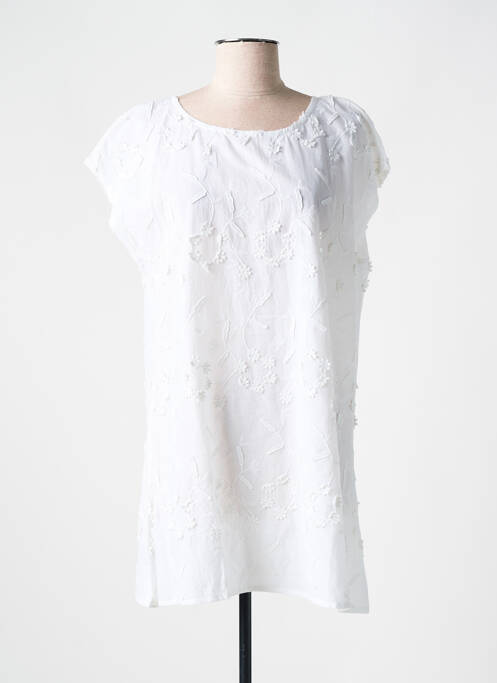 Tunique manches courtes blanc AGATHE & LOUISE pour femme
