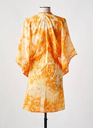 Veste kimono légère et transparente orange L'ATELIER D'ANNA femme