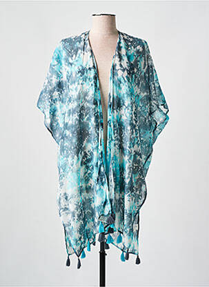Veste kimono légère et transparente bleu L'ATELIER D'ANNA femme