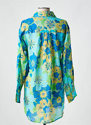 Tunique manches longues col chemisier bleu L'ATELIER D'ANNA femme