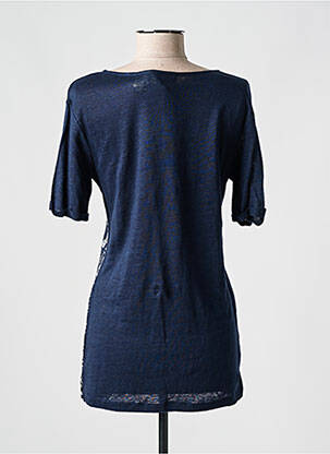 T-shirt manches mi-longues manches courtes bleu ANANKE femme
