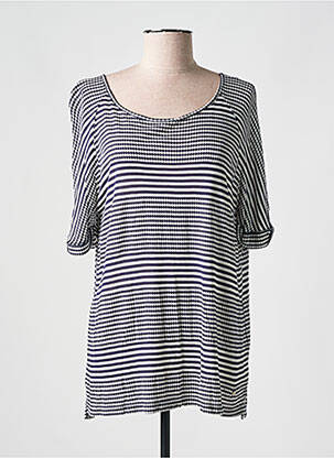T-shirt stretch manches courtes bleu THALASSA femme