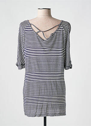T-shirt stretch manches courtes bleu THALASSA femme