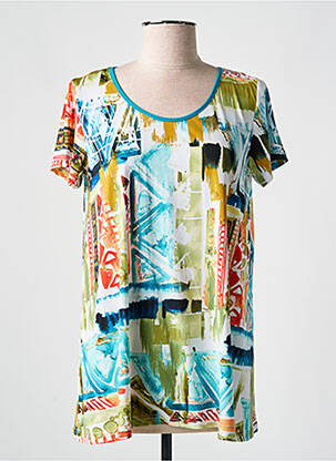 T-shirt imprimé fantaisie manches courtes bleu ARONA femme